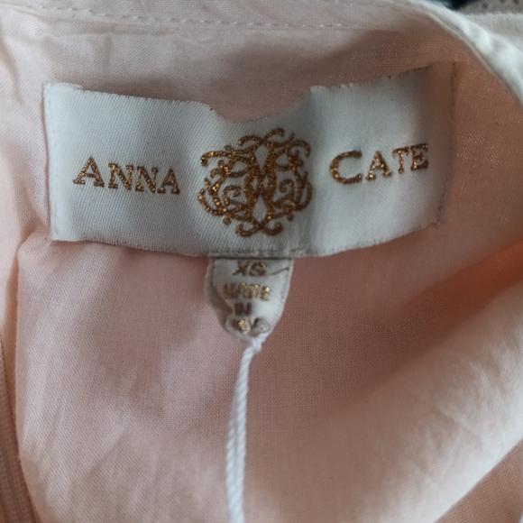 Anna Cate Isabelle Ombre Eyelet Button Front Puff Sleeve Mini Dress NWT XS - Picture 8 of 10